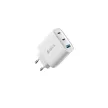 Devia hálózati töltő Extreme PD GaN 65W 2x USB-C 1x USB + USB-C - USB-C kábel, fehér
