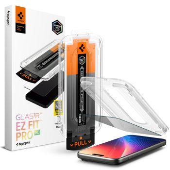   SPIGEN GLAS.TR ”EZ FIT PRO” IPHONE 16 PRO / 17 / 17 PRO PRIVACY betekintésvédő üvegfólia