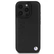 BMW case iPhone 16 Pro 6,3" BMHCP16LSLLBK Hardcase Leather Hot Stamp tok, fekete