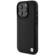 BMW case iPhone 16 Pro 6,3" BMHCP16LSLLBK Hardcase Leather Hot Stamp tok, fekete