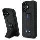BMW case iPhone 16 6,1" BMHCP16SGSPCCK Hardcase M Grip Stand Smooth Carbon tok, fekete