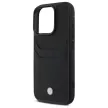 BMW case iPhone 16 Pro Max 6,9" BMHCP16X22RSEPK Hardcase Sign Leather Cardslot tok, fekete