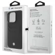 BMW case iPhone 16 Pro Max 6,9" BMHCP16X22RSEPK Hardcase Sign Leather Cardslot tok, fekete