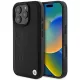BMW case iPhone 16 Pro 6,3" BMHMP16LSLLBK Hardcase Leather Hot Stamp MagSafe tok, fekete