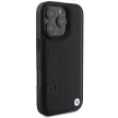 BMW case iPhone 16 Pro 6,3" BMHMP16LSLLBK Hardcase Leather Hot Stamp MagSafe tok, fekete