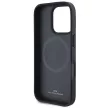BMW case iPhone 16 Pro 6,3" BMHMP16LSLLBK Hardcase Leather Hot Stamp MagSafe tok, fekete