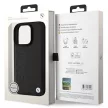 BMW case iPhone 16 Pro 6,3" BMHMP16LSLLBK Hardcase Leather Hot Stamp MagSafe tok, fekete