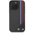BMW case iPhone 16 6,1" BMHMP16S23PUTRK Hardcase M Meshed Tricolor Stripes MagSafe tok, fekete