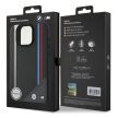 BMW case iPhone 16 6,1" BMHMP16S23PUTRK Hardcase M Meshed Tricolor Stripes MagSafe tok, fekete