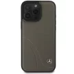 Mercedes case iPhone 16 Pro Max 6,9" MEHCP16X23RBCSB Hardcase MB Curved Stitches Leather tok, barna
