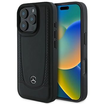   Mercedes case iPhone 16 Pro Max 6,9" MEHCP16XARMBK Hardcase Leather Urban tok, fekete
