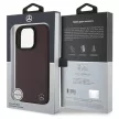 Mercedes MEHMP16L23RBGVR iPhone 16 Pro, 6.3" tok, piros hardcase MB Wood Imitation Leather MagSafe
