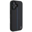 Mercedes case iPhone 16 6,1" MEHMP16S23RURBK Hardcase MB tok, kék Line Leather MagSafe tok, fekete