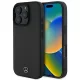 Mercedes case iPhone 16 Pro Max 6,9" MEHMP16X23RBARK Hardcase Textutok, piros And Plain Leather MagSafe tok, fekete