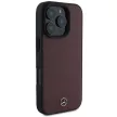 Mercedes MEHMP16X23RBARR iPhone 16 Pro Max 6.9" tok, piros hardcase Textutok, piros And Plain Leather MagSafe