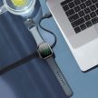 Baseus Star Ring 4in1 USB-micro USB/Lightning/USB-C, kábel és Wireless Charger Apple Watch vezeték nélküli töltő, fekete