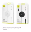 USAMS US-CC096 2in1 Wireless Qi Charger, iPhone, iWatch, AirPods vezeték nélküli töltő, lightning kábellel, fekete