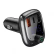 Baseus S13 univerzális autós töltő és FM transmitter, dual-usb, fekete