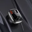 Baseus S13 univerzális autós töltő és FM transmitter, dual-usb, fekete