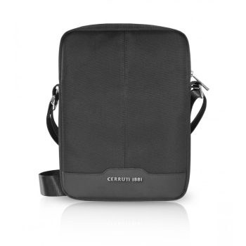   Cerruti Nylon Genuine Leather univerzális utazó táska 9"-10", fekete