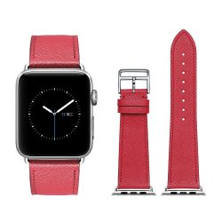 Apple Watch bőr 40mm óraszíj, piros