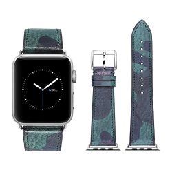 Apple Watch bőr 40mm óraszíj, military zöld