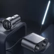 Baseus CRDYQ-01 Car Charger Splitter 2xUSB-A 3.1A 17W univerzális autós töltő és elosztó, 80W, fekete