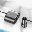 Baseus CRDYQ-01 Car Charger Splitter 2xUSB-A 3.1A 17W univerzális autós töltő és elosztó, 80W, fekete