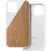 Native Union Clic Wooden iPhone 12 Mini hátlap, tok, fehér