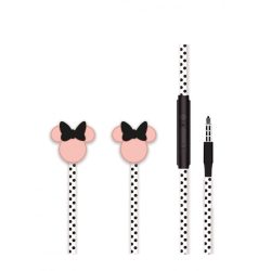   Disney 3D Minnie Stereo Earphones headset, vezetékes fülhallgató, matt, fekete-rózsaszín