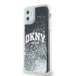 DKNY DKHCN61LBNAEK iPhone 11/Xr 6.1", hátlap, tok, fekete Folyékony csillogó nagy logó