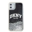 DKNY DKHCN61LBNAEK iPhone 11/Xr 6.1", hátlap, tok, fekete Folyékony csillogó nagy logó