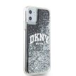 DKNY DKHCN61LBNAEK iPhone 11/Xr 6.1", hátlap, tok, fekete Folyékony csillogó nagy logó
