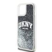 DKNY DKHCN61LBNAEK iPhone 11/Xr 6.1", hátlap, tok, fekete Folyékony csillogó nagy logó