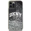 DKNY case for IPHONE 12/12 Pro hátlap, tok DKHCP12MLBNAEK Liquid Glitters W/Arch Logo, fekete