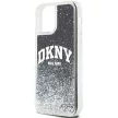 DKNY case for IPHONE 12/12 Pro hátlap, tok DKHCP12MLBNAEK Liquid Glitters W/Arch Logo, fekete