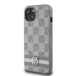 DKNY iPhone 13 PU Leather Checkered Pattern and Stripe DKHCP13MPCPTSSE hátlap, tok, bézs