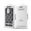 DKNY iPhone 14 Pro PU Leather Checkered Pattern and Stripe DKHCP14LPCPTSSK hátlap, tok, fekete