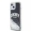 DKNY iPhone 13/14 Liquid Glitter Arch Logo DKHCP14SLBNAEK hátlap, tok, fekete