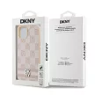 DKNY iPhone 14 PU Leather Checkered Pattern and Stripe DKHCP14SPCPTSSP hátlap, tok, rózsaszín