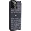 DKNY hátlap, tok, Leather Mono Stripe & Metal Logo DKHCP14XPRTHSLK Iphone 14 Pro Max hátlap, tok, fekete