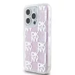 DKNY iPhone 15 Pro DKHCP15LLCPEPP hátlap, tok Liquid Glitters W/Checkered Pattern, rózsaszín