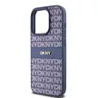 DKNY DKHCP15LPRTHSLB iPhone 15 Pro 6.1" hátlap, tok Leather Mono Stripe & Metal Logo, kék