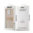 DKNY DKHCP15LPRTHSLP iPhone 15 Pro 6.1" hátlap, tok Leather Mono Stripe & Metal Logo, rózsaszín