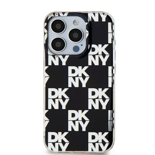 DKNY iPhone 15 Plus DKHCP15MHDLCEK hátlap, tok PC TPU Checkered Pattern, fekete