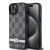 DKNY DKHCP15MPCPTSSK iPhone 15 Plus/14 Plus 6.7" hátlap, tok Leather Checkered Mono Pattern & Printed Stripes, fekete