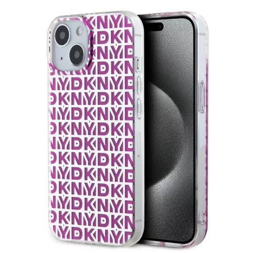 DKNY iPhone 15 PC/TPU Repeat Pattern Case DKHCP15SHOPECP hátlap, tok, rózsaszín