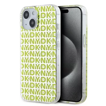   DKNY iPhone 15 PC/TPU Repeat Pattern Case DKHCP15SHOPECY hátlap, tok, sárga