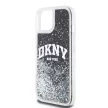 DKNY iPhone 15 Liquid Glitter Arch Logo DKHCP15SLBNAEK hátlap, tok, fekete