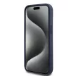 DKNY DKHCP15SPRTHSLB iPhone 15/14/13 6.1" hátlap, tok Leather Mono Stripe & Metal Logo, kék